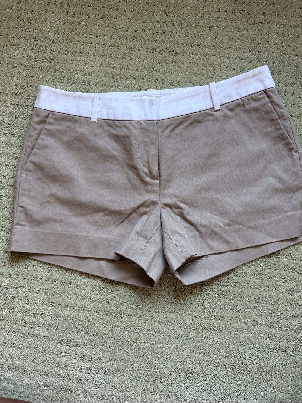 Michael Kors Beige Shorts with White Waistband